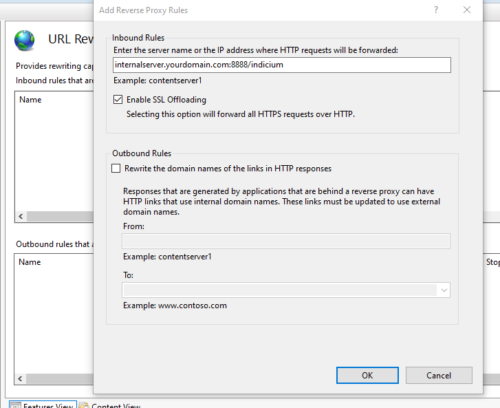 configure reverse proxy rule