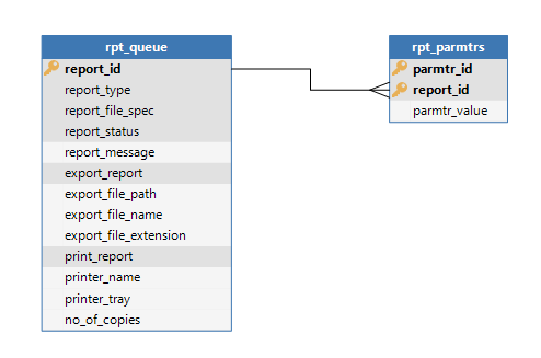 full report queue data model